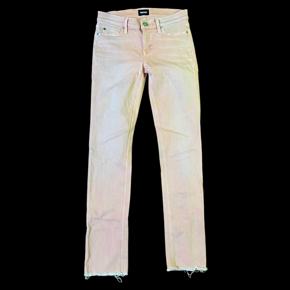 NWOT Hudson Tally Jeans Womans Sz.25‎ Dusty Rose Crop Skinny Raw Hem